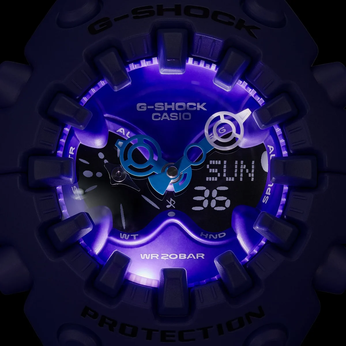 G-Shock Big Case Duel Time Purple Case & Band 200m WR - GAV01-2A