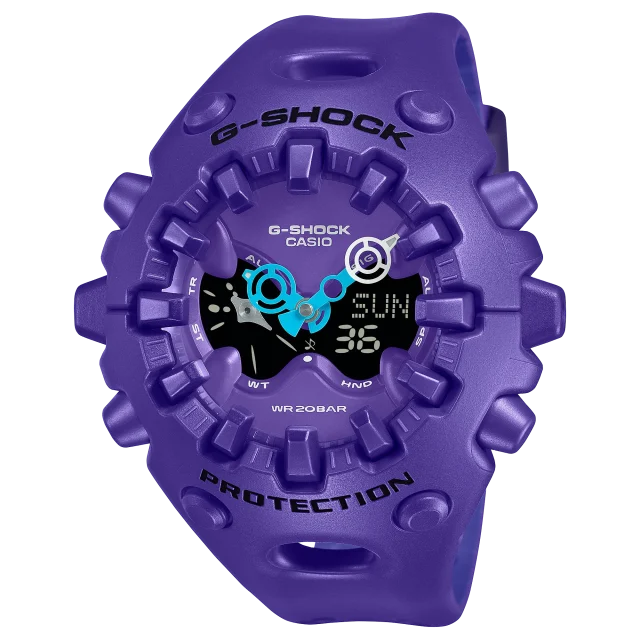 G-Shock Big Case Duel Time Purple Case & Band 200m WR - GAV01-2A