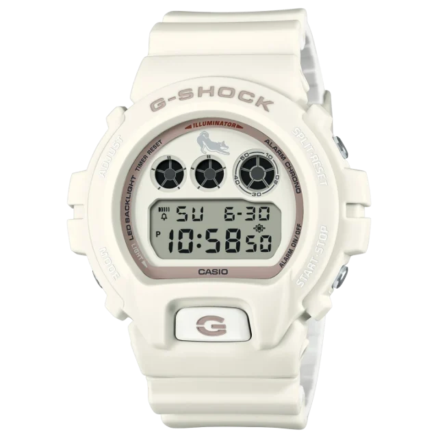 G-Shock Digi  Shiba Inc Lovers! 200M WR White Face & Resin Band - DW6900SHB-7D