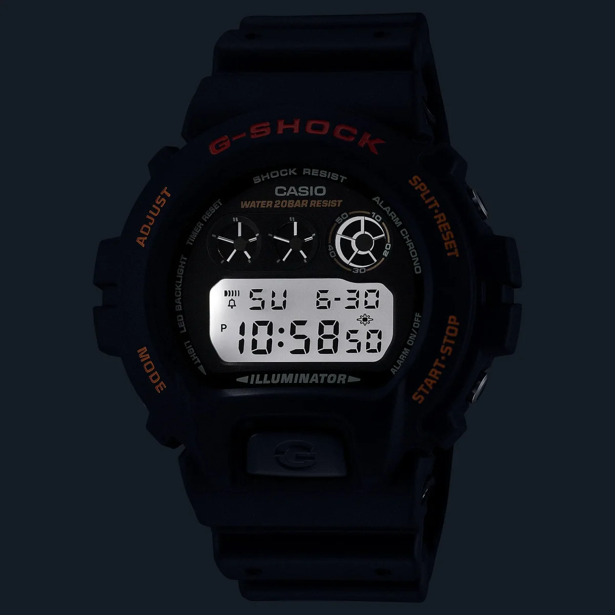 G-Shock Digital 200M WR Black Case & Band - DW6900U-1D