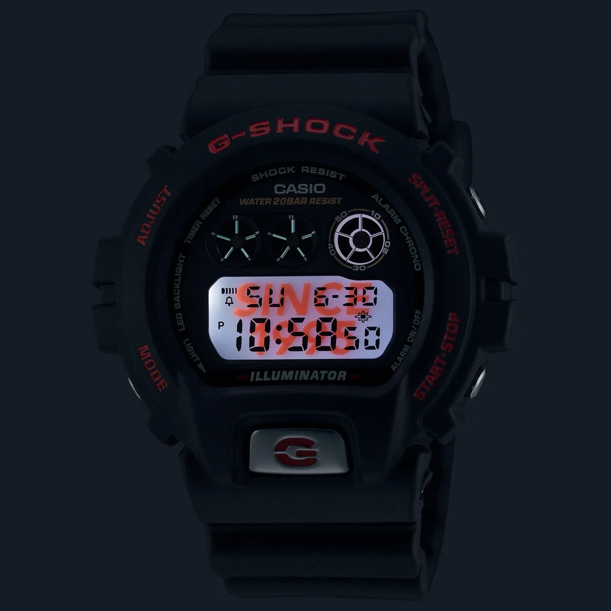 G-Shock Digital 6900 Series 30 Year Anniversary Black Case & Band, 200M WR - DW6900TR-1D