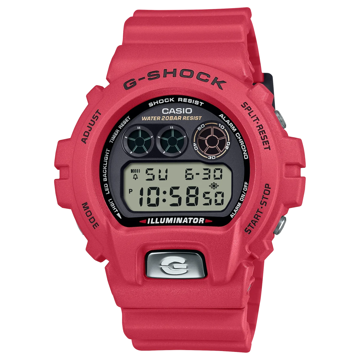 G-Shock Digital 6900 Series 30 Year Anniversary Red Case & Band, 200M WR - DW6900TR-4D