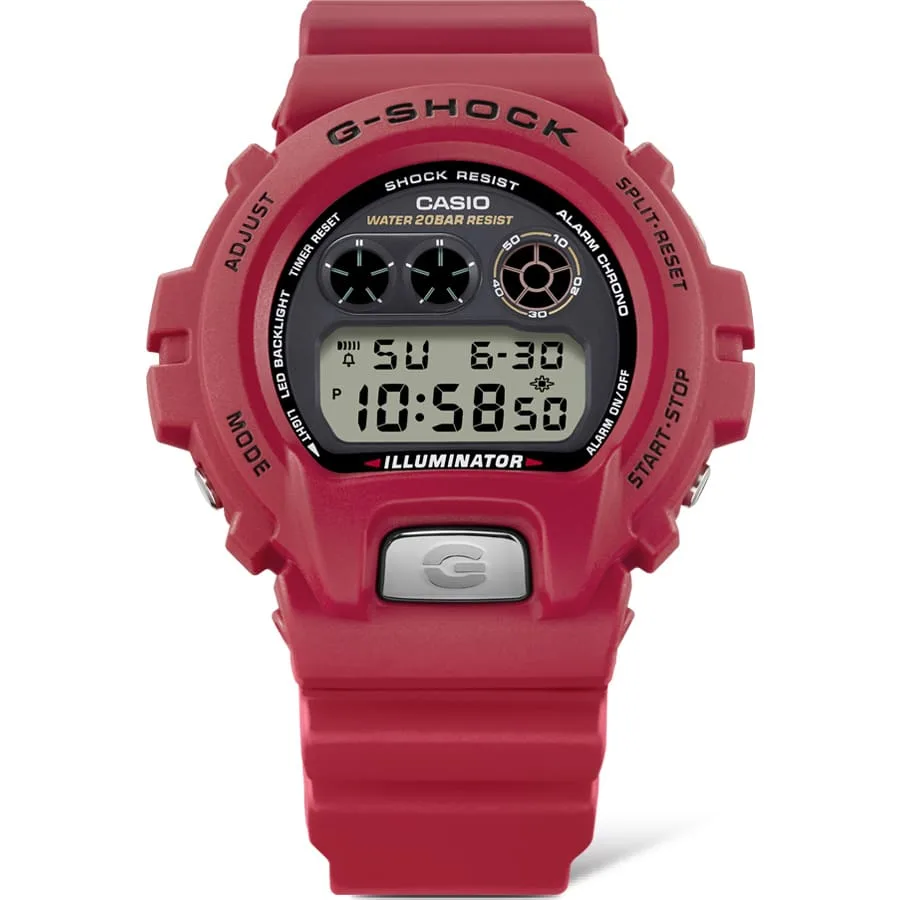 G-Shock Digital 6900 Series 30 Year Anniversary Red Case & Band, 200M WR - DW6900TR-4D