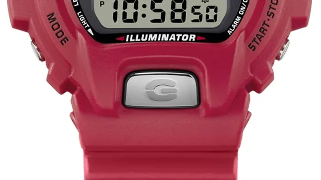 G-Shock Digital 6900 Series 30 Year Anniversary Red Case & Band, 200M WR - DW6900TR-4D