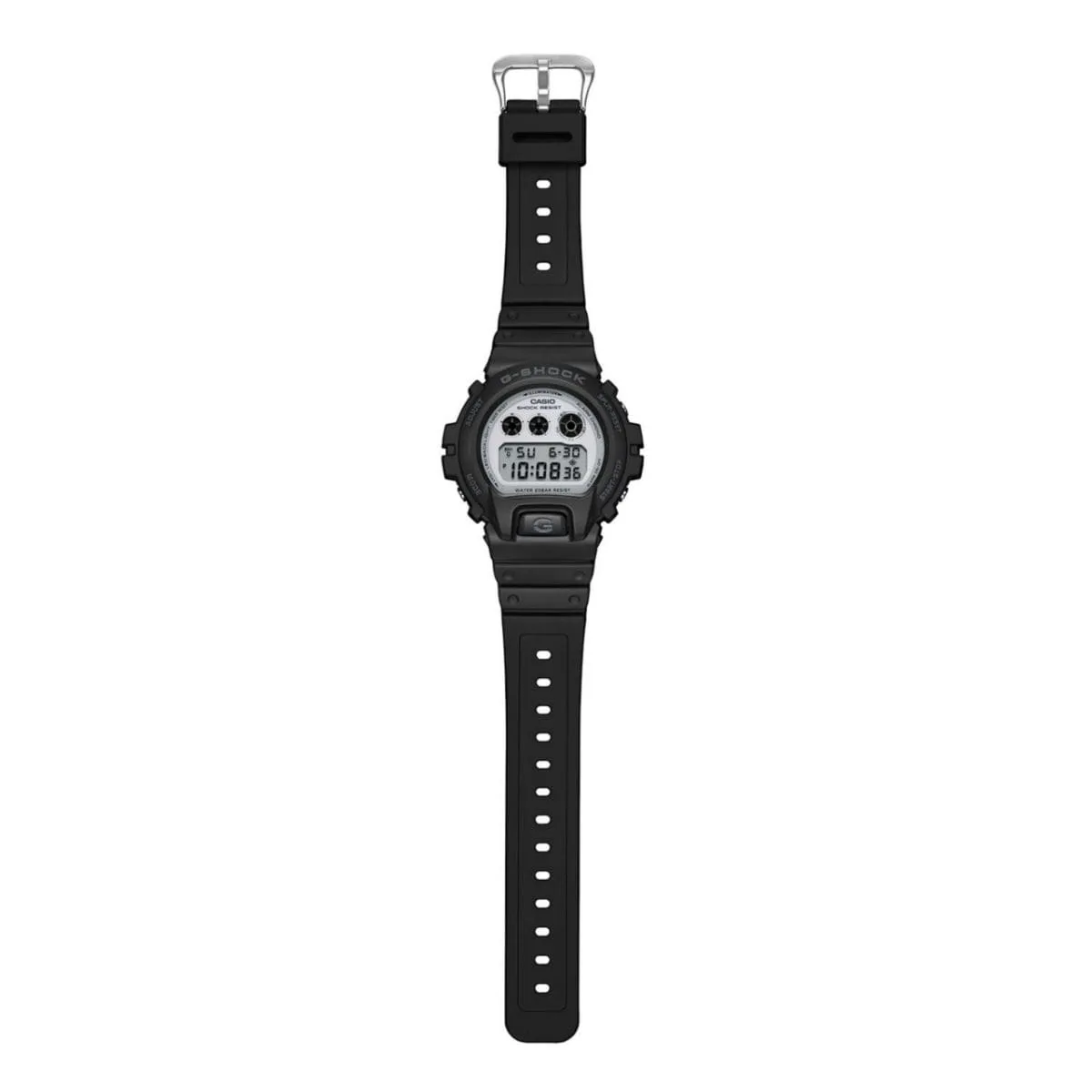 G-Shock Digital Black & White 200M WR Black Resin Band - DW6900WD-1D