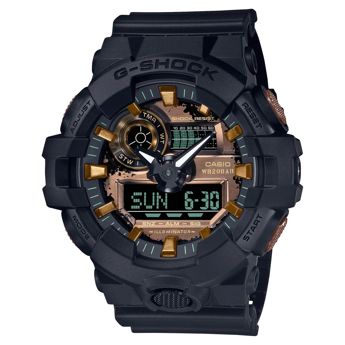 G-Shock Dual Time Rusted Iron Colour Dial 200M WR - GA-700RC-1A