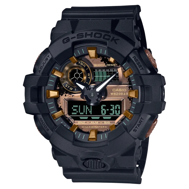 G-Shock Duel Time Rusted Iron Colour Dial 200M WR - GA-700RC-1A