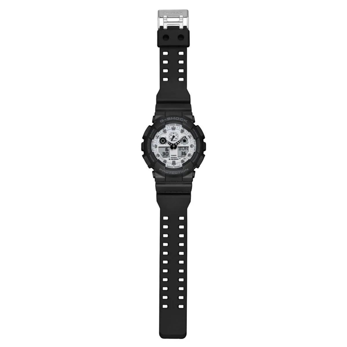 G-Shock Duo Black & White 200M WR Black Resin Band - GA-100WD-1A