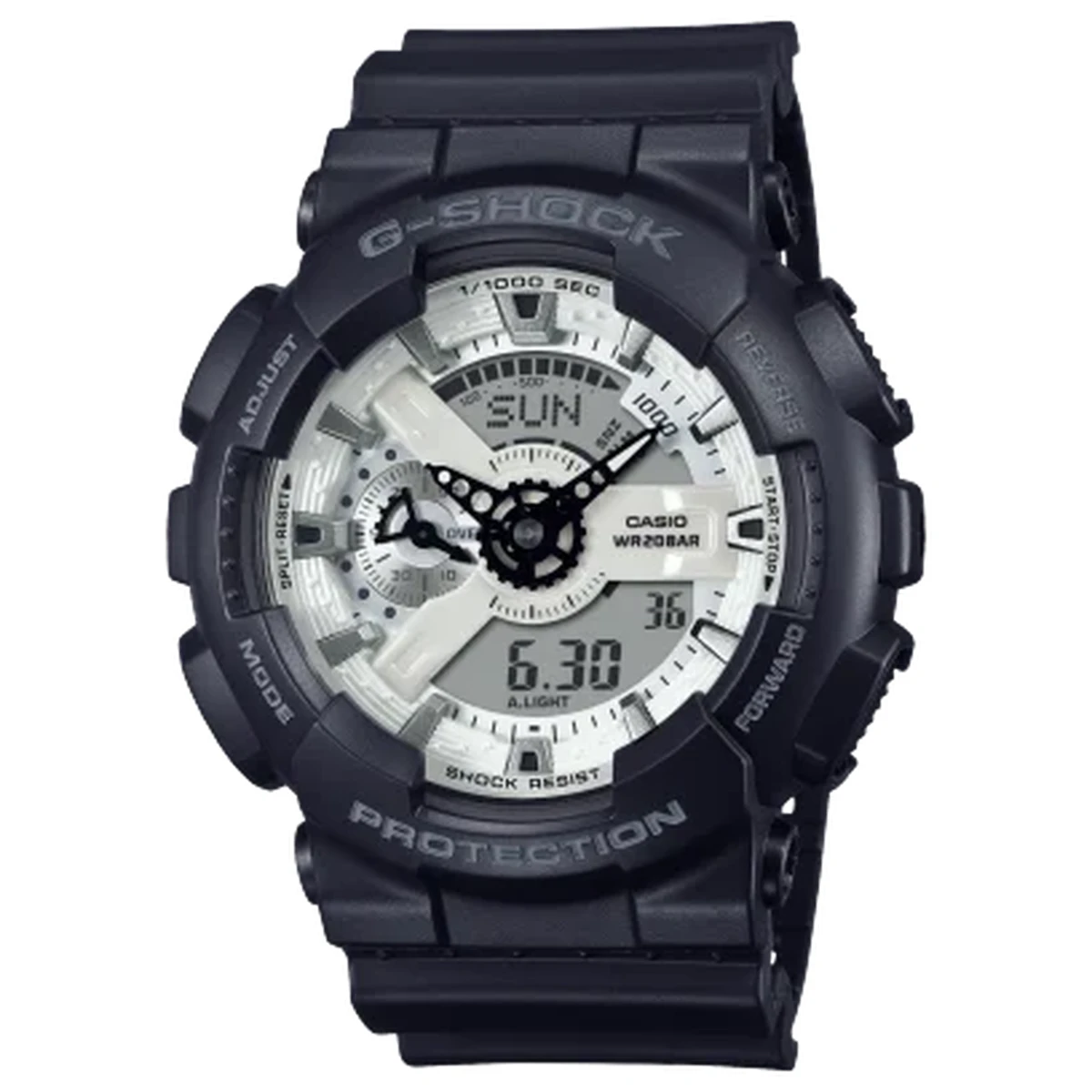 G-Shock Duo Black & White 200M WR Black Resin Band - GA110WD-1A