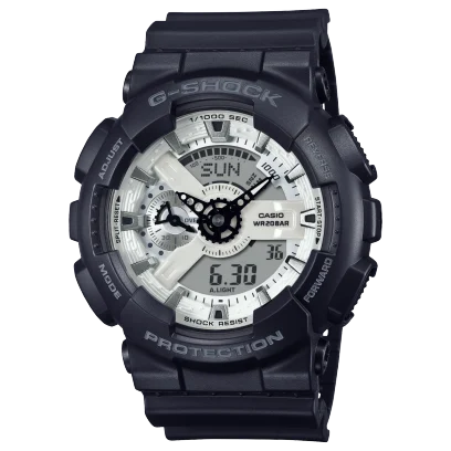 G-Shock Duo Black & White 200M WR Black Resin Band - GA110WD-1A
