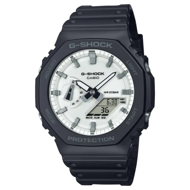 G-Shock Duo Black & White 200M WR Black Resin Band - GA2100WD-1A
