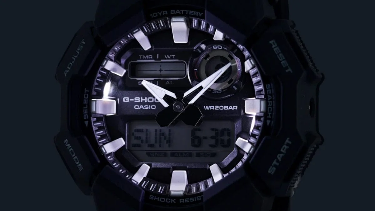 G-Shock Duo Rugged 200M WR Black Case & Resin Band - GA-010-1A