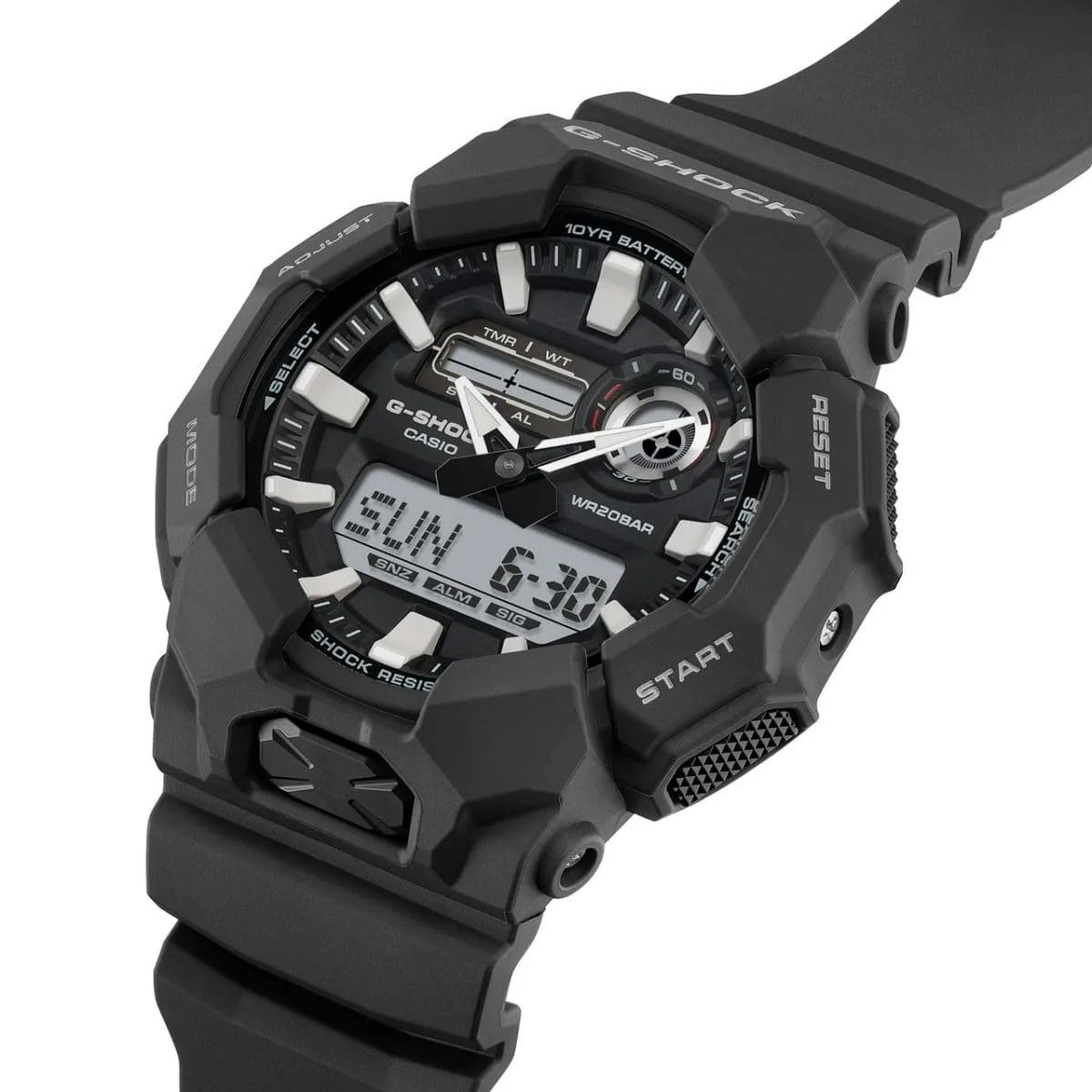 G-Shock Duo Rugged 200M WR Black Case & Resin Band - GA-010-1A