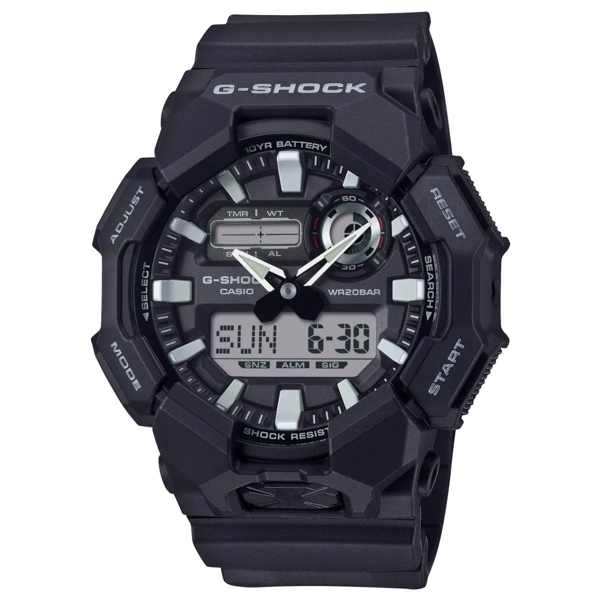 G-Shock Duo Rugged 200M WR Black Case & Resin Band - GA-010-1A