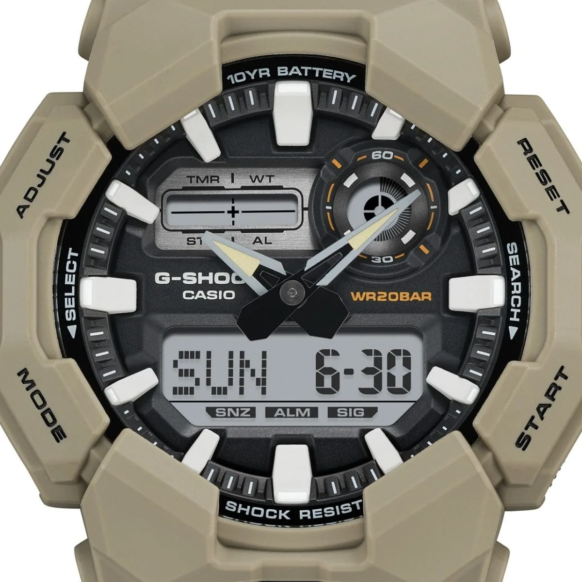 G-Shock Duo Rugged 200M WR Brownk Case & Resin Band - GA010-5A