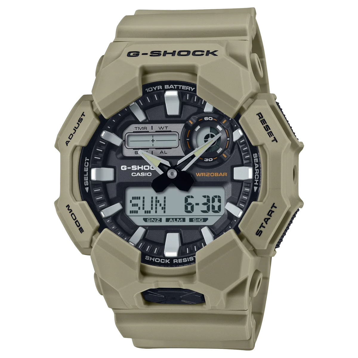 G-Shock Duo Rugged 200M WR Brownk Case & Resin Band - GA010-5A