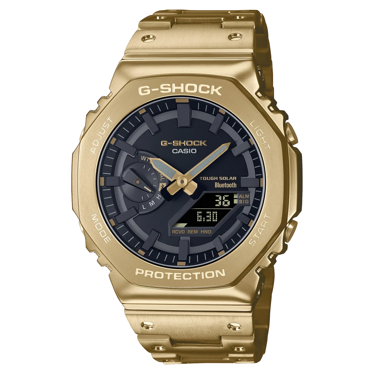 G-Shock Full Metal Solar Powered Black Dial Gold Tone Case & Band - GMB2100GD-9A