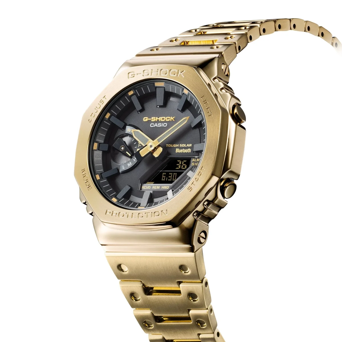 G-Shock Full Metal Solar Powered Black Dial Gold Tone Case & Band - GMB2100GD-9A