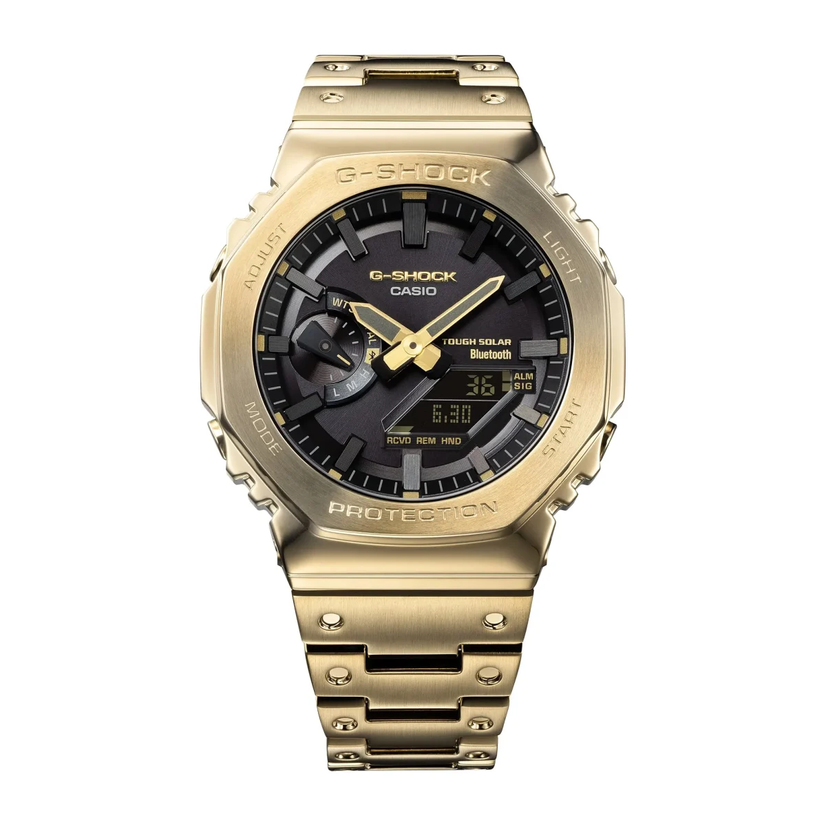 G-Shock Full Metal Solar Powered Black Dial Gold Tone Case & Band - GMB2100GD-9A