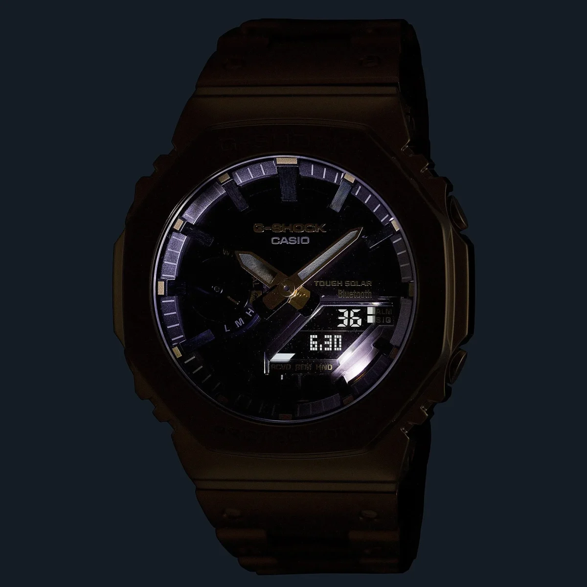G-Shock Full Metal Solar Powered Black Dial Gold Tone Case & Band - GMB2100GD-9A
