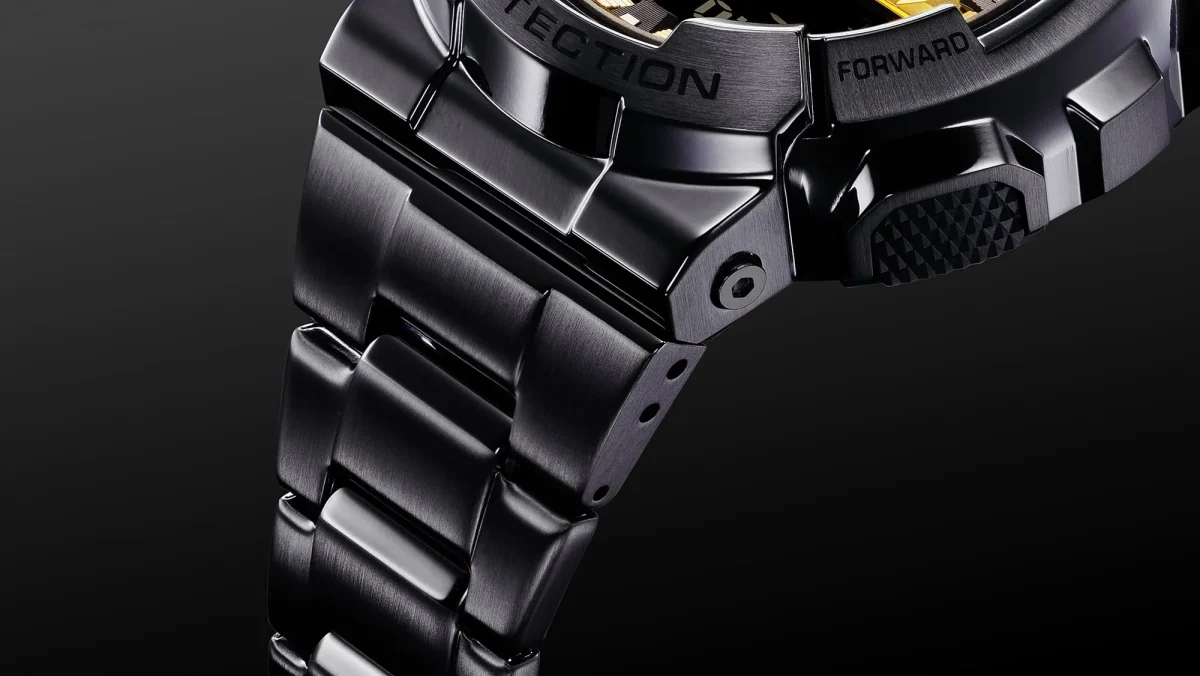 G-Shock G-Steel Duel Time, Gold Dial, Black IP Stainless Steel Case & Band 200M WR - GM110BD-1A9