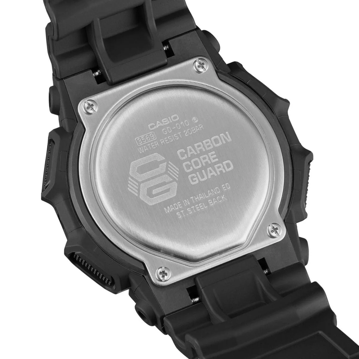 G-Shock GD010-1D Men's Black Digital Watch | 10-Year Battery | Carbon Core Guard
