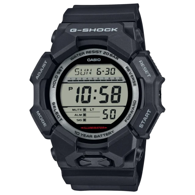 G-Shock GD010-1D Men's Black Digital Watch | 10-Year Battery | Carbon Core Guard