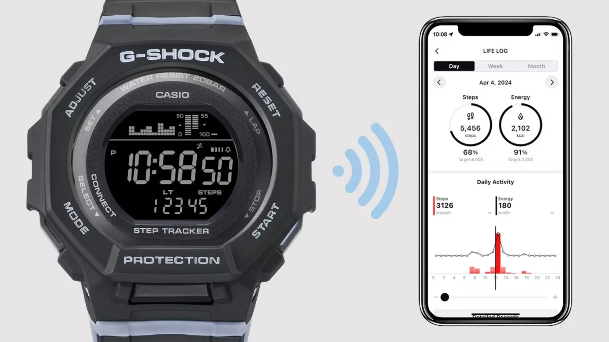 G-Shock G-SQUAD Bluetooth Step Tracker Digital Watch Blue GMDB300-2D