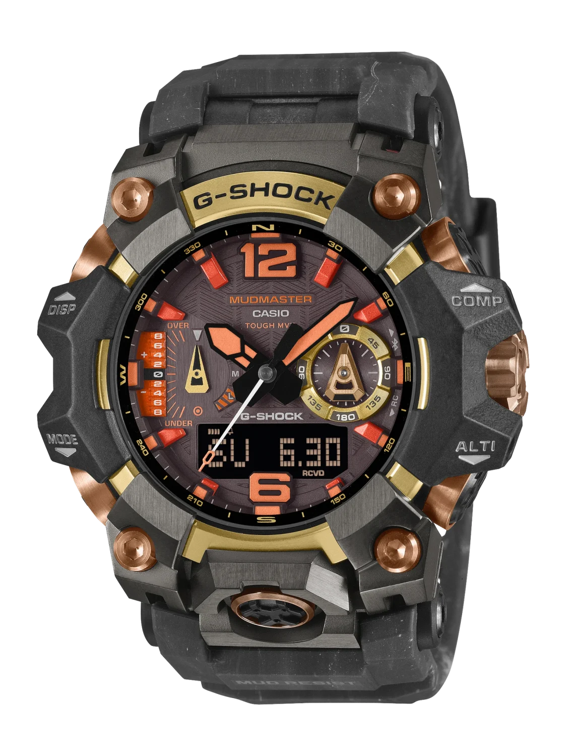 G-Shock Master of G Mudmaster GWG-B1000MG-1A9 Magma Gold Limited Edition Solar Bluetooth Men's Watch