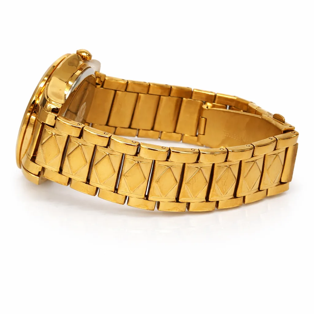 Gents Longbo Gold Tone Watch 41mm – Day & Date Quartz Model 83495G