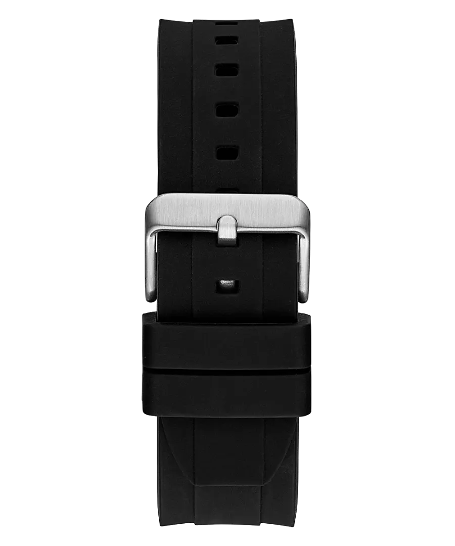 Guess 2-Tone Case Black Silicone Strap Watch - GW0583G1
