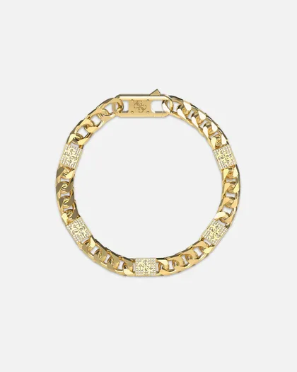 GUESS 4G Frontiers Stainless Steel Bracelet Gold Tone – JUMB06027JWYGL