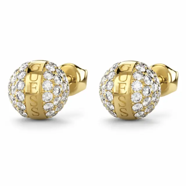Guess 7mm CALYPSO Crystals Bead Gold Tone Studs - JUBE04459JWYGT/U
