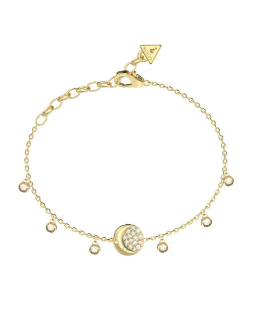 GUESS Aurora Pavé Fringes Bracelet – Crystal Stainless Steel Bracelet - JUBB06239JWYGL