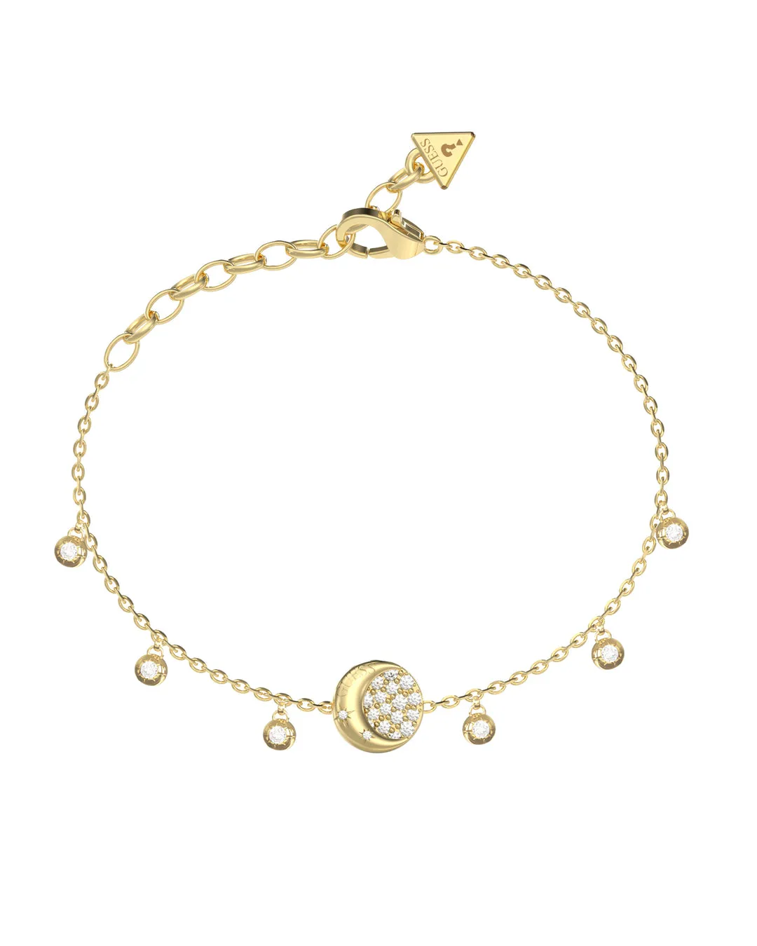 GUESS Aurora Pavé Fringes Bracelet – Crystal Stainless Steel Bracelet - JUBB06239JWYGL