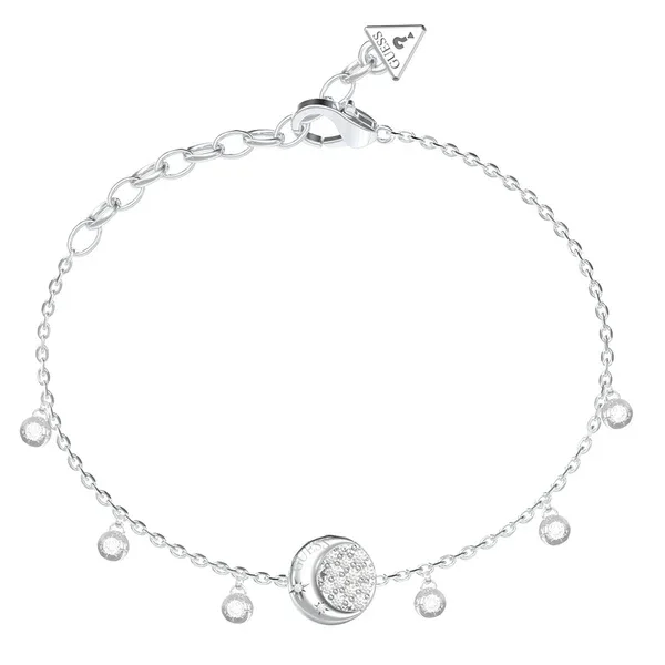 GUESS Aurora Pavé Fringes Bracelet Silver – JUBB06239JWRHL