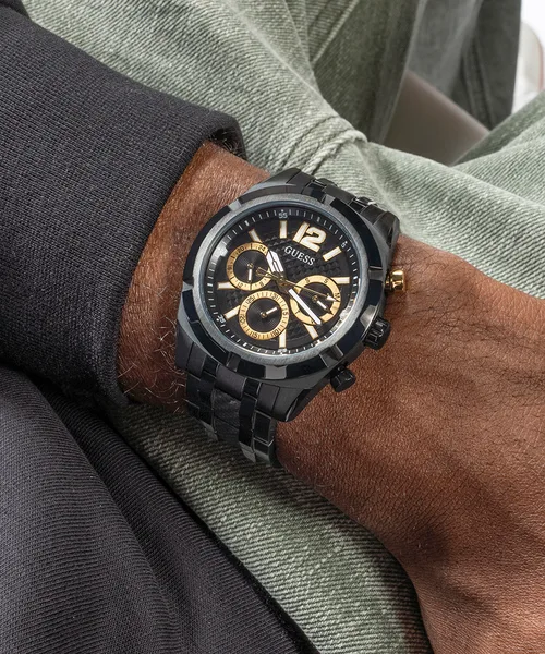 Guess Black Dial Black Tone Multi-function Watch - GW0714G4