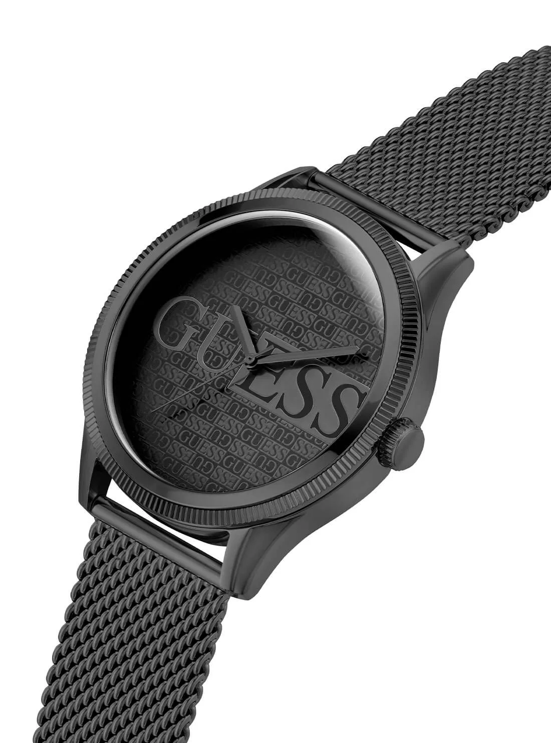 Guess Black Reputation Logo Mesh Watch - GW0710G3