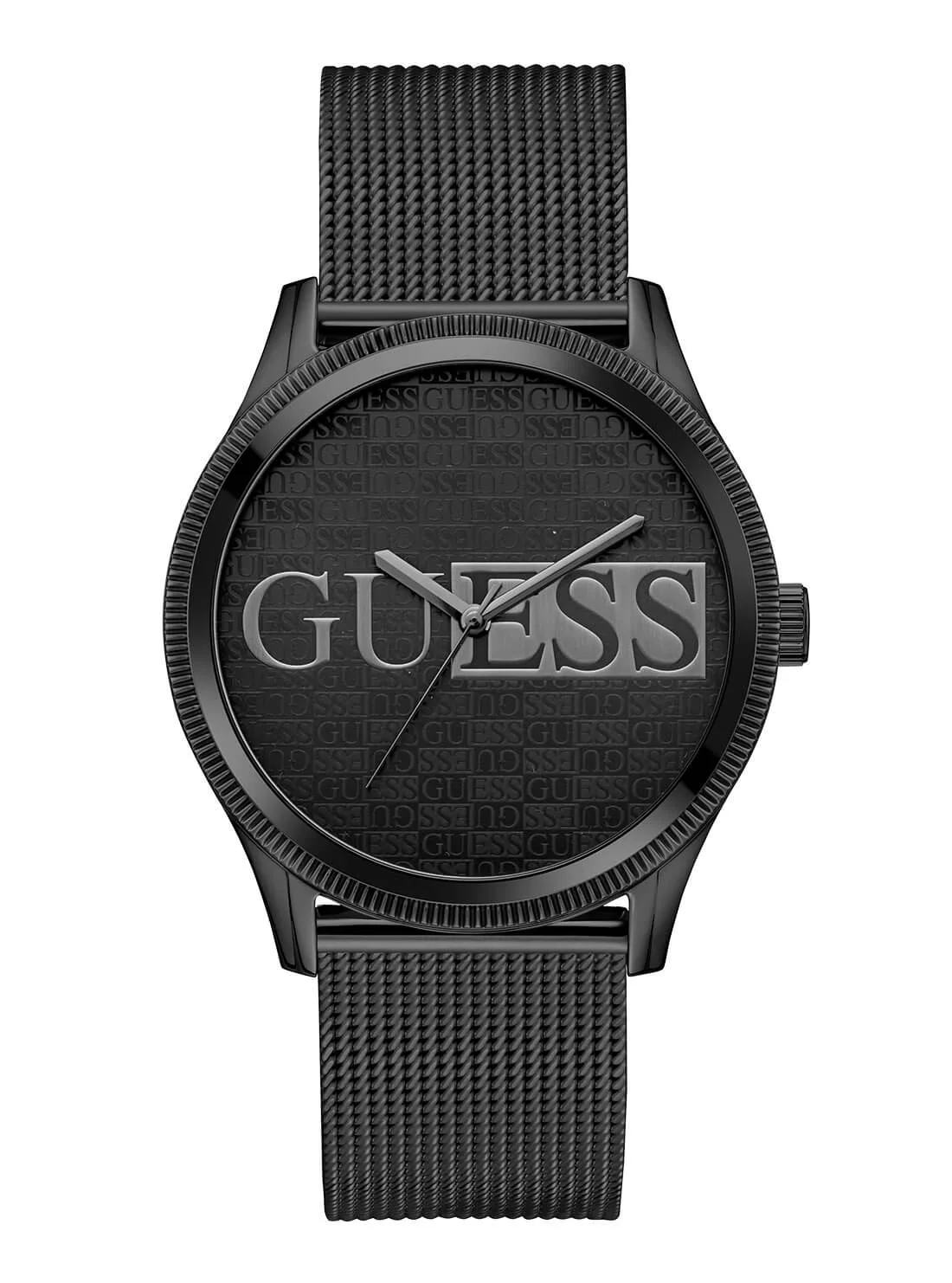 Guess Black Reputation Logo Mesh Watch - GW0710G3