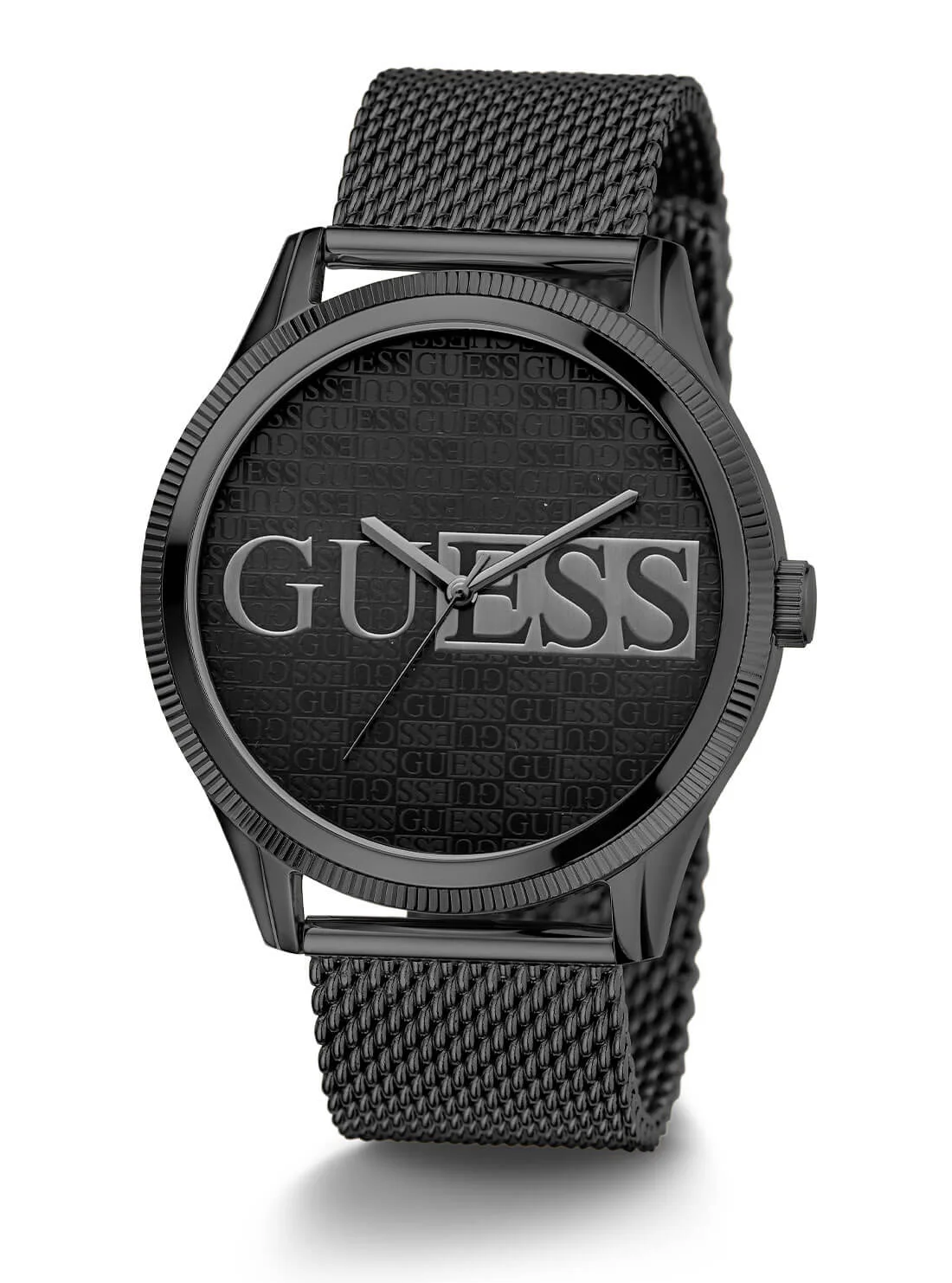 Guess Black Reputation Logo Mesh Watch - GW0710G3