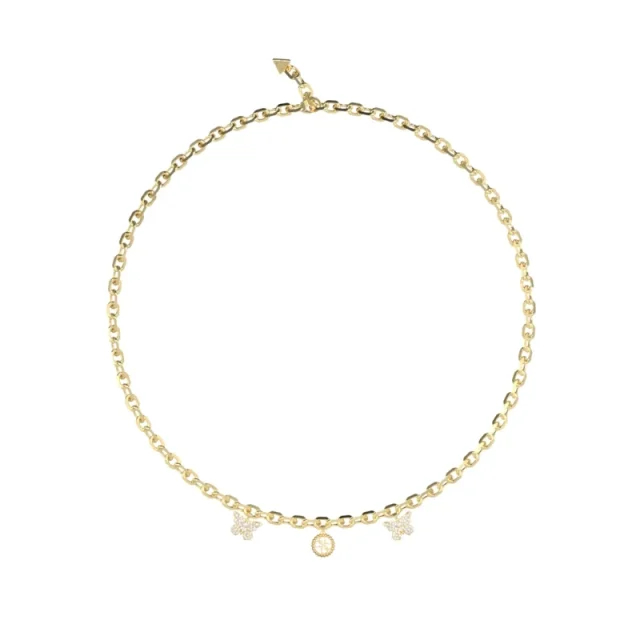 GUESS Borboleta 4G Charm Necklace Gold Tone – JUBN06129JWYGT