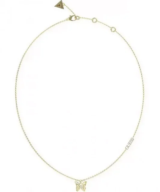GUESS Butterfly Crystal Necklace Gold – JUBN04107JWYGT