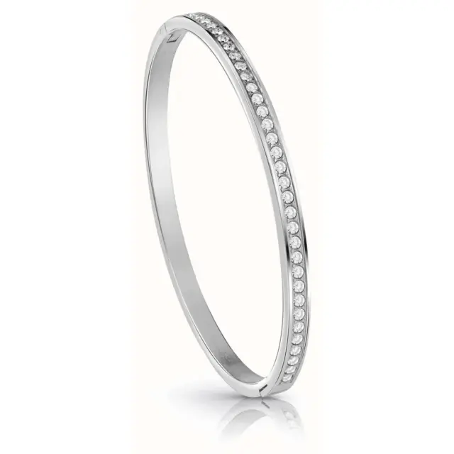 GUESS Clear Crystal Bangle Silver – UBB02248JWRHL