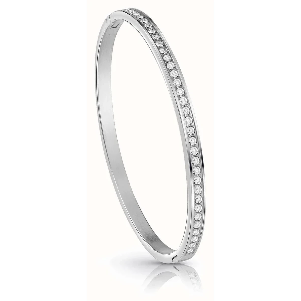 GUESS Clear Crystal Bangle Silver – UBB02248JWRHL