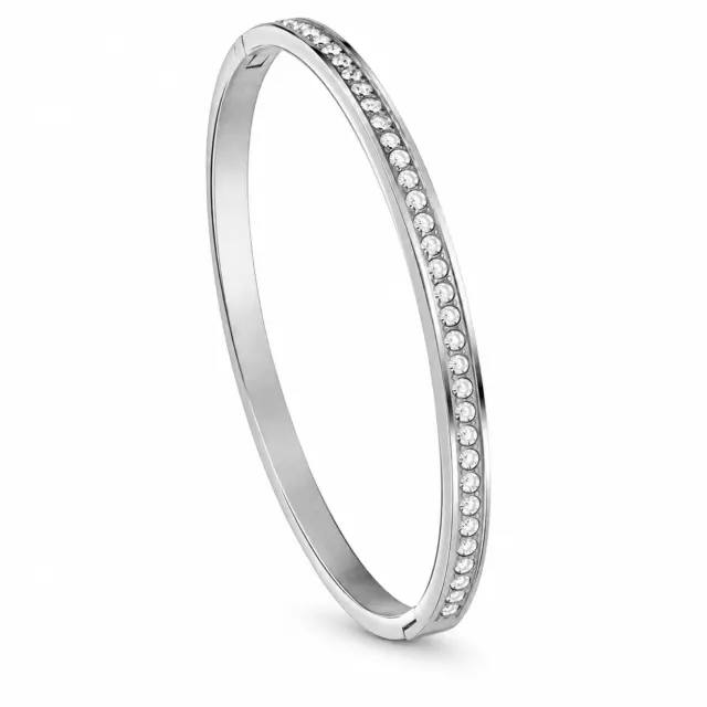 GUESS Clear Crystal Bangle Silver – UBB02248JWRHL