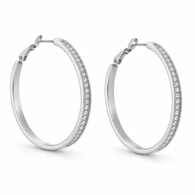 GUESS Color My Day Crystal Hoop Earrings Silver – JUBE02247JWRHT