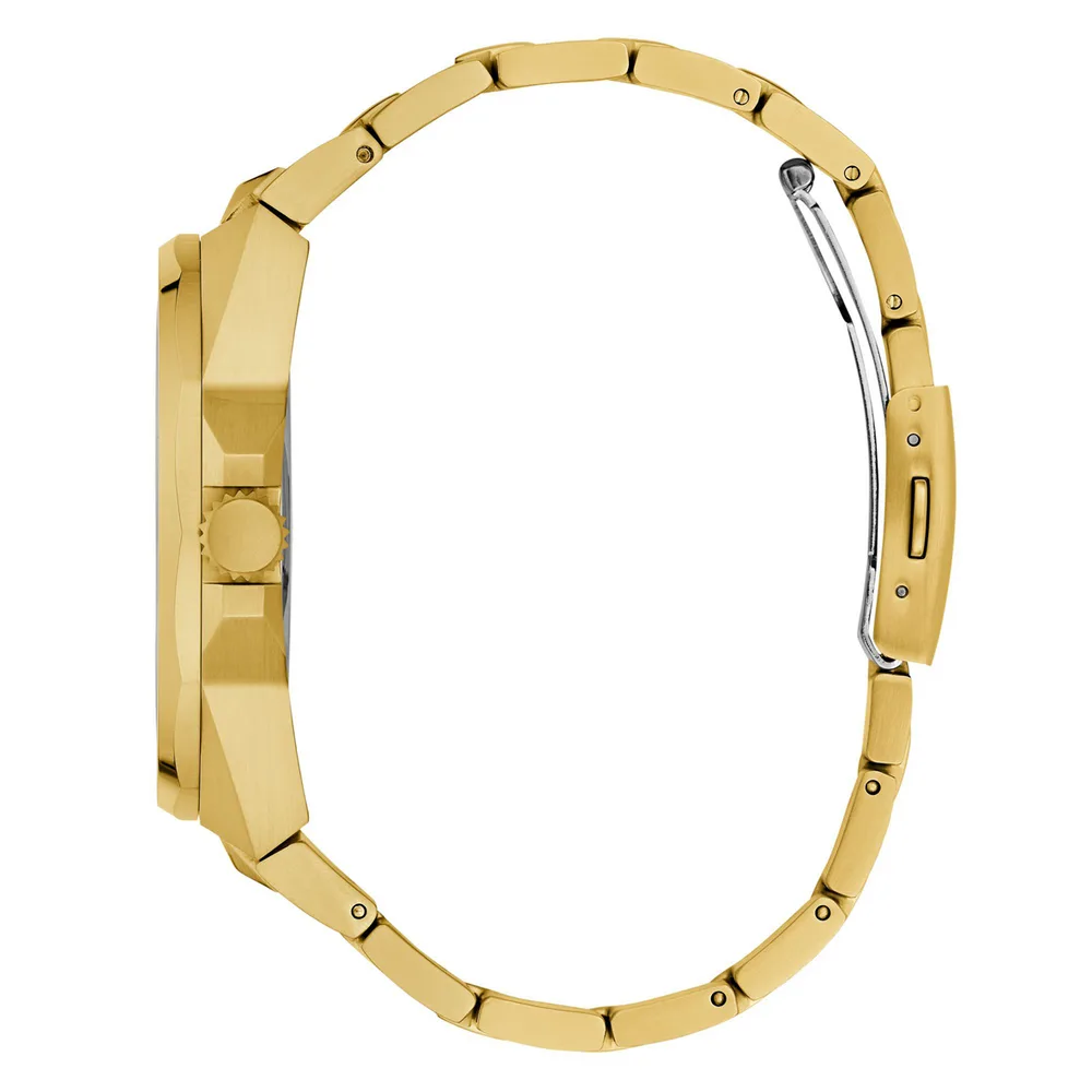 GUESS Dashboard Men's Gold Tone Multifunction Watch GW0798G2