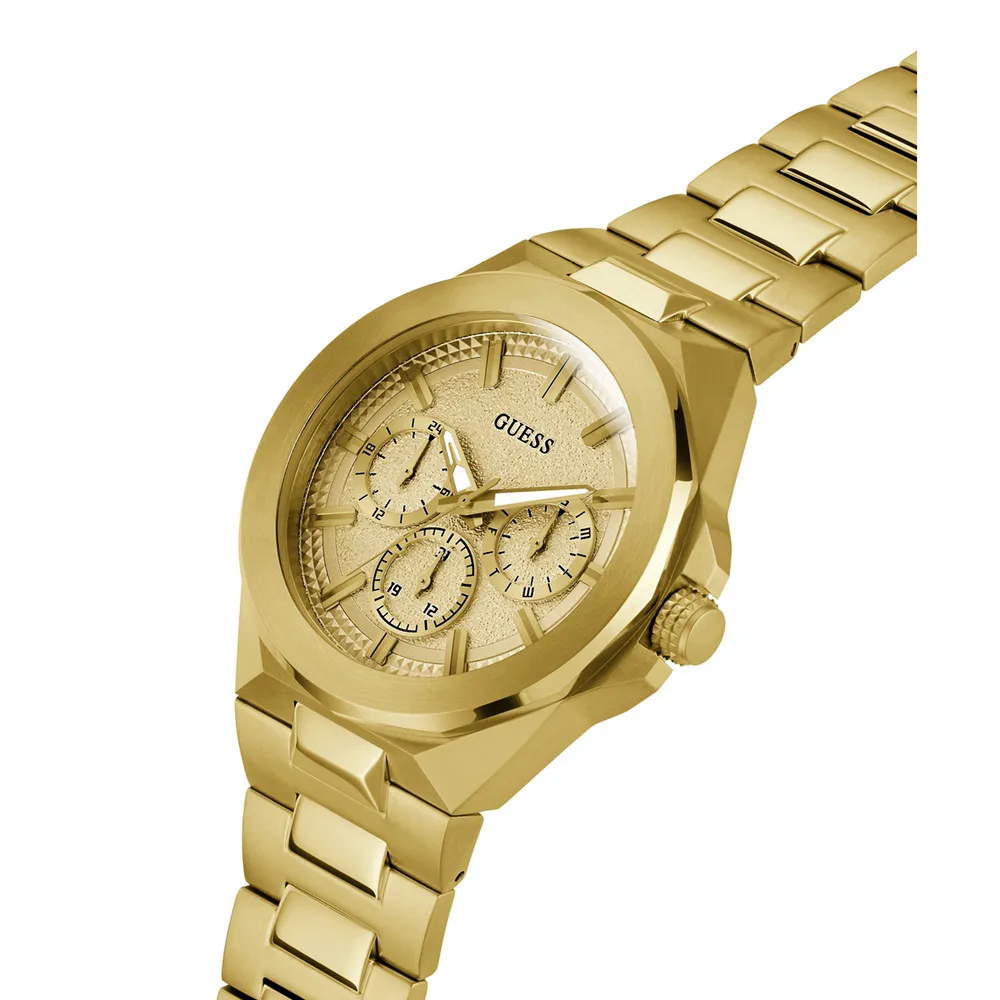 GUESS Dashboard Men's Gold Tone Multifunction Watch GW0798G2