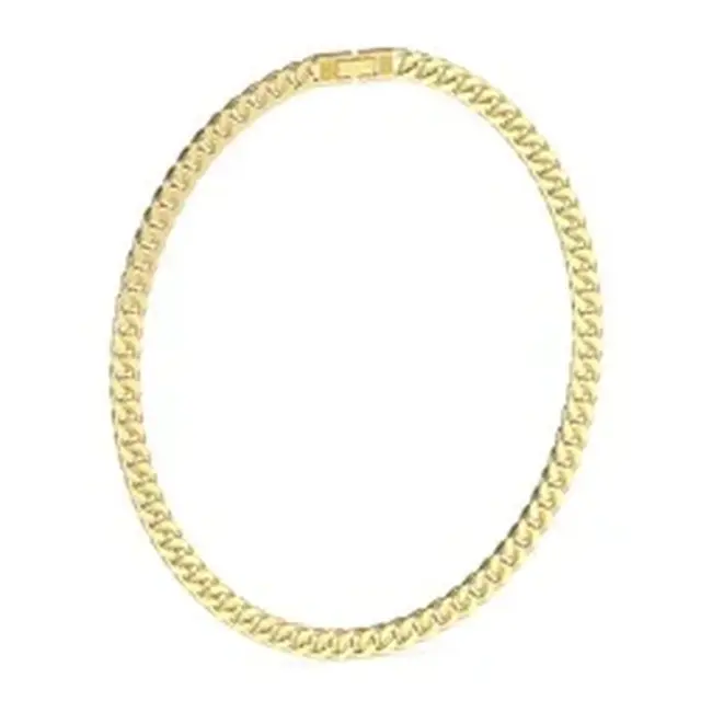 GUESS Diamond Cut 6mm Chain Necklace Gold – Stainless Steel 53cm (JUMN04087JWYGT)
