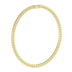 GUESS Diamond Cut 6mm Chain Necklace Gold – Stainless Steel 53cm (JUMN04087JWYGT)